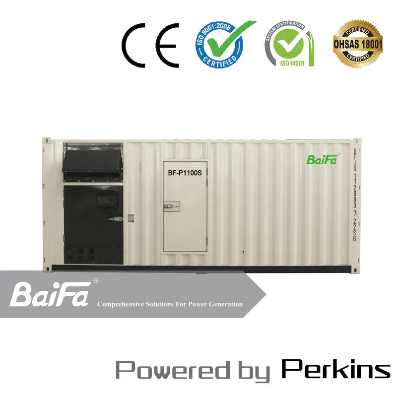 880kw Containerized 20FT Container Electric Power Gas/Diesel Generator Powered by Perkins Engine